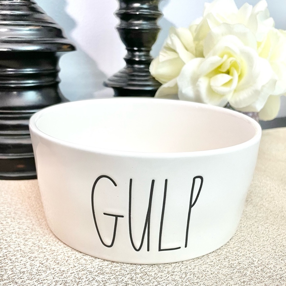 🆕Rae Dunn GULP Large Ceramic Pet Bowl